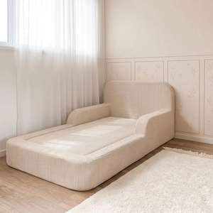 Cama Baja Montessori para Niños Pequeños, de Espuma Suave, Comprimida al Vacío en Caja, con Colchón de Esponja de 190x100cm y Funda de Cable Extraíble - Product Image 5