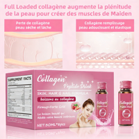 Boisson de collagène beauté 10000mg, collagène marin liquide en sachet pour éclaircir la peau, raffermir et lutter contre le vieillissement, boisson pour un éclat radieux