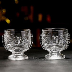 Clear Hawaii Style Copa de vidrio para beber sin plomo para cócteles 15oz 450mL Copas transparentes de cóctel <span class=keywords><strong>Tiki</strong></span> Cristalería de vino exótico - Product Image 3