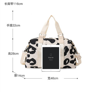 Femmes Grande Capacité Sport Fitness Gym Yoga Tote Weekender Overnight Bags Foldable Convertible Travel Duffle Bag Leopard - Product Image 4