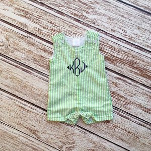 ชุดรอมเปอร์เด็กผู้ชายผ้าซีร์ซัคเกอร์ปี 2020 แขนกุด ปักลายน่ารัก กางเกงขาสั้น - Product Image 6