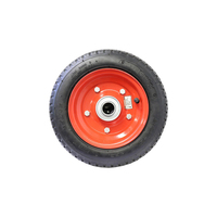 Roues pneumatiques industrielles Caldwell, 4 plis, robustes, avec chambre à air en caoutchouc butyle, jante en acier/plastique, roulements de précision scellés