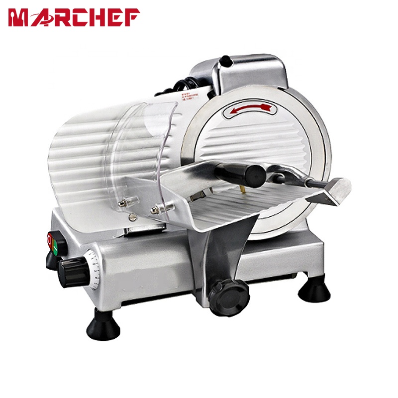 CE professional industrial countertop 220mm semi auto grinder electric frozen meat slicer