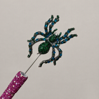 Pendentif de luxe en strass motif araignée, accessoires de perles en cristal pour animaux, fabrication de bijoux DIY pour chaînes de téléphone et sacs, vente en gros