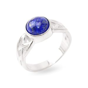 Anillo antiguo de lapislázuli Coral de forma cuadrada para boda o fiesta chapado en rodio inspirado en Vampire Diaries - Product Image 3