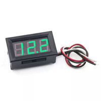 0.56 "Voltmeter DC 0V-30.0V Tiga Kabel dengan Proteksi Koneksi Terbalik, Layar LED Digital