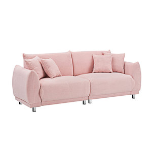 Loveseat غطاء متعدد الألوان مناسب للعائلات تصميم فني من القماش بمقعدين مع أغطية وسادة - Product Image 6