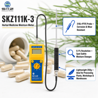SKZ111K-3 Sonde PTFE 316L 0,1% Légère 250g Testeur d'humidité pour herbes et poudres médicinales, Hygromètre pour herbes