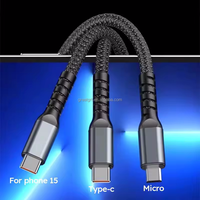 Prix usine 3 en 1 câble USB chargeur rapide 1.2M câble de charge pour câbles de données de téléphone portable 3 en 1