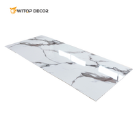 Feuille de marbre en PVC 1220*2440 3.0 Feuille de PVC avec motifs de marbre pour la décoration murale UV Haute brillance