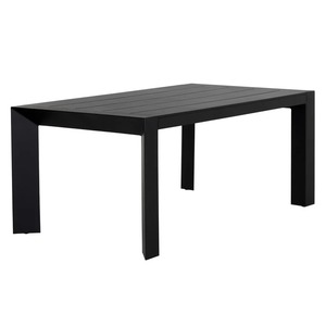 Rectangle Wood Outdoor Dining Table Waterproof Minimalist Design Iron Frame for Courtyard & Park Garden Use OT-059 French Style - Product Image 4