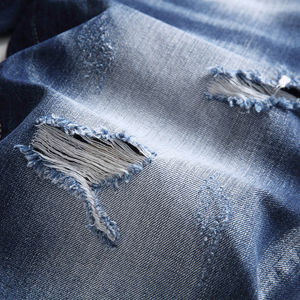 Phong cách đường phố Mỹ tối nhiều khỉ, treo, mài lỗ, tay quét xương, Hoa súng, quần jean râu mèo - Product Image 5