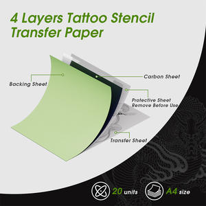 Papier de transfert thermique pour <span class=keywords><strong>tatouage</strong></span> EZ Tattoo, 4 couches, format A4, pour machine à copier les tatouages et <span class=keywords><strong>dessin</strong></span> manuel, 20/50 feuilles - Product Image 4