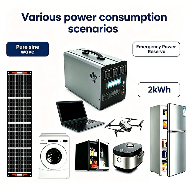 Portable Power Station Outdoor Big Size High Capacity 2000w 1000w 400w 500w Lifepo4 Lithium Cell Camping Solar Wireless Charging