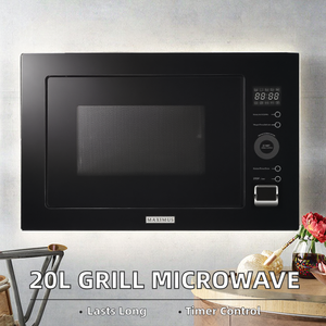 Four à <span class=keywords><strong>micro</strong></span>-<span class=keywords><strong>ondes</strong></span> intégré en acier inoxydable 20L <span class=keywords><strong>Grill</strong></span> 220v 50hz 700w Sortie Source d'alimentation électrique Couleur noire Norme britannique 20UG21 - Product Image 2