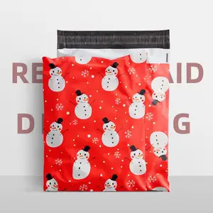 Waterproof Plastic Printing Christmas Courier Express Packaging Bag with Logo