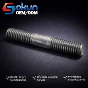 Varilla Roscada de Acero Inoxidable Galvanizado DIN 940 con Doble Extremo Roscado M3 2.5d de Profundidad para Metales Blandos - Product Image 1