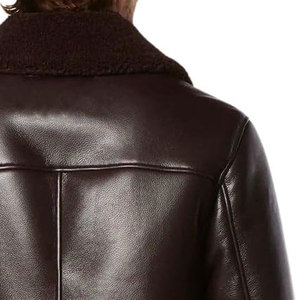 Chaqueta de Cuero y Lona para Hombre, Estilo Urbano, Delgada, Lisa, Teñida, Transpirable y Cómoda, al Mejor Precio - Product Image 5