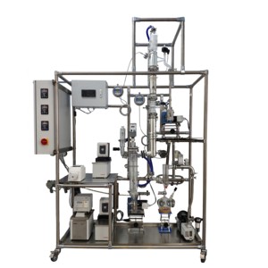 Unidad de Película Delgada de Vidrio Borosilicato de Alta Capacidad bibo de 0.1m2 para Laboratorio, con Bomba de Rodamiento, 2-12kg/h, Destilación al Vacío de 5Pa - Product Image 1