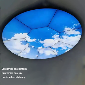 Foxygen UV mềm phim trần ánh sáng trong suốt phim Lớp Chống Cháy Bầu Trời đám mây màu xanh thiết kế PVC phim Trần cho xây dựng - Product Image 3