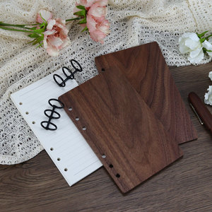 Cubierta de Cuaderno de Hojas Sueltas A6 de Madera de Nogal Negro Norteamericano de Lujo Ligero, Carcasa de <span class=keywords><strong>Diario</strong></span> de Madera Hecha a Mano para <span class=keywords><strong>Diario</strong></span> Personalizado - Product Image 6