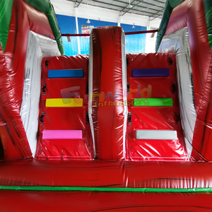 Castillo inflable tropical de doble carril para niños con tobogán, combo comercial con tobogán inflable para eventos - Product Image 6