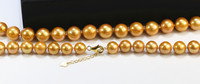 FEIRUN Chine 10-11mm rond edison AA véritable perle pendentif collier or couleur chaîne collier de perles