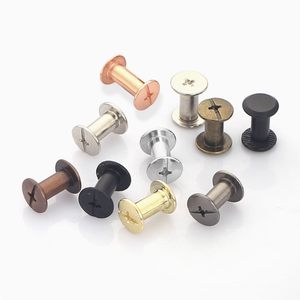 Customtitanium thép không gỉ Brass da Stud Nail Chicago vít cho vành đai Túi xách nam nữ Chicago cuốn sách ràng buộc vít - Product Image 1