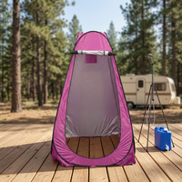 Tente de Douche/Toilettes Portable Pop-up Facile à Monter pour Camping, Randonnée, Intimité Extérieure, avec Deux Fenêtres et Sac de Transport