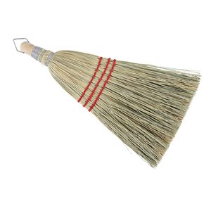 Boardwalk BWK951WC Yellow Corn Fiber Whisk <b>Brooms</b> 1 Dozen Pack with Plastic <b>Handle</b> for Home Use Dustpan Included - Product Image 5