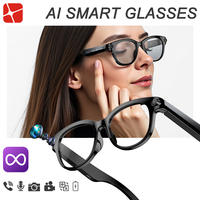 Gafas Inteligentes con IA de 8MP HD y Traducción en Tiempo Real, Diseño Ligero y Portátil de 39G, Gafas Profesionales para Grabación de Video