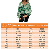 Chemisier personnalisé à motif floral tropical hawaïen pour femme, col rond, manches longues, boutonné, idéal pour les affaires et les vacances