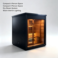 Cabine de sauna extra-large pour 4 personnes, 2000x2500x2500mm, en bois de cèdre/hemlock/épicéa, avec verre de 8 mm, pour usage domestique ou commercial