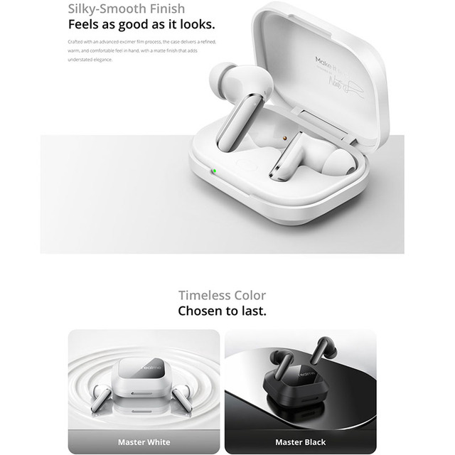 Realme Buds Air8 Pro True Wireless Earbuds 6.1 ANC Hi-Fi Sound LHDC Touch Control IP55 Waterproof LED 50h Master White In-Ear