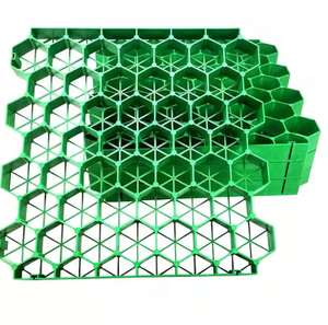 Griglia in Plastica a Nido d'Ape per Pavimentazione in Erba Sintetica, Dimensioni 500*500 con Geotessile per Giardino, Tetto, Via Antincendio - Product Image 1