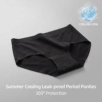 Cómodas Bragas Menstruales de Seda de Hielo Transpirables y Sin Costuras, de 4 Capas, Absorbentes, a Prueba de Fugas, Talla Grande 4XL, para Mujer