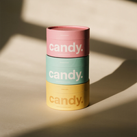 Tube en papier kraft circulaire personnalisé, imprimé en couleur, écologique, vide, pour emballage de noix, biscuits et bonbons de qualité alimentaire