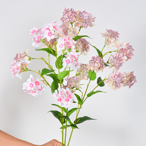 Fleur artificielle en forme de flocon de neige Laixing, couleurs mélangées, soie douce, longue tige, pour la décoration de la maison et les accessoires de photographie - Product Image 3