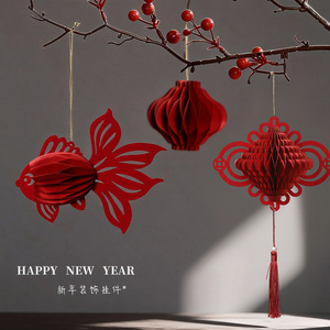 Adorno de linterna 3D para el Año Nuevo 2026, colgante de puerta del Año del Caballo, decoración para el Festival de Primavera, artículos colgantes de Año Nuevo - Product Image 1