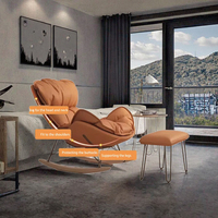 Chaise moderne Milestar berçante avec tissu technologique pour la maison, le bureau, le salon, la chambre à coucher, les hôtels et les appartements