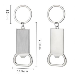 Porte-clés décapsuleur personnalisé en métal avec logo, cadeau publicitaire, vente en gros - Product Image 1
