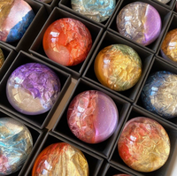 Savon Solide Artisanal Créatif LovSens aux Pierres Précieuses, Coloré, Transparent, avec Feuille d'Or, Acides Aminés et Huiles Essentielles, Effet Cristal