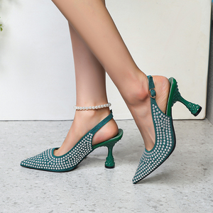 <span class=keywords><strong>Scarpe</strong></span> da <span class=keywords><strong>Donna</strong></span> Comode con <span class=keywords><strong>Tacco</strong></span> Verde Decorato, Décolleté <span class=keywords><strong>a</strong></span> Punta con <span class=keywords><strong>Tacco</strong></span> <span class=keywords><strong>a</strong></span> Spillo, Eleganti <span class=keywords><strong>Scarpe</strong></span> da Cerimonia per Uso Quotidiano - Product Image 3