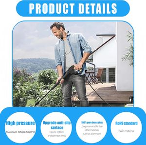 Tuyau haute <span class=keywords><strong>pression</strong></span> noir de 8 m, 600 g, Krcher K2 K3 K4 K5 K7, 400 bars (5800 PSI), système de connexion rapide Click, extension pratique - Product Image 6