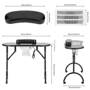 <span class=keywords><strong>Mesa</strong></span> de <span class=keywords><strong>manicura</strong></span> de salón negro de belleza <span class=keywords><strong>barata</strong></span> de fábrica, <span class=keywords><strong>mesa</strong></span> <span class=keywords><strong>plegable</strong></span> estampada, <span class=keywords><strong>mesa</strong></span> portátil para uñas con estuche de maquillaje - Product Image 4