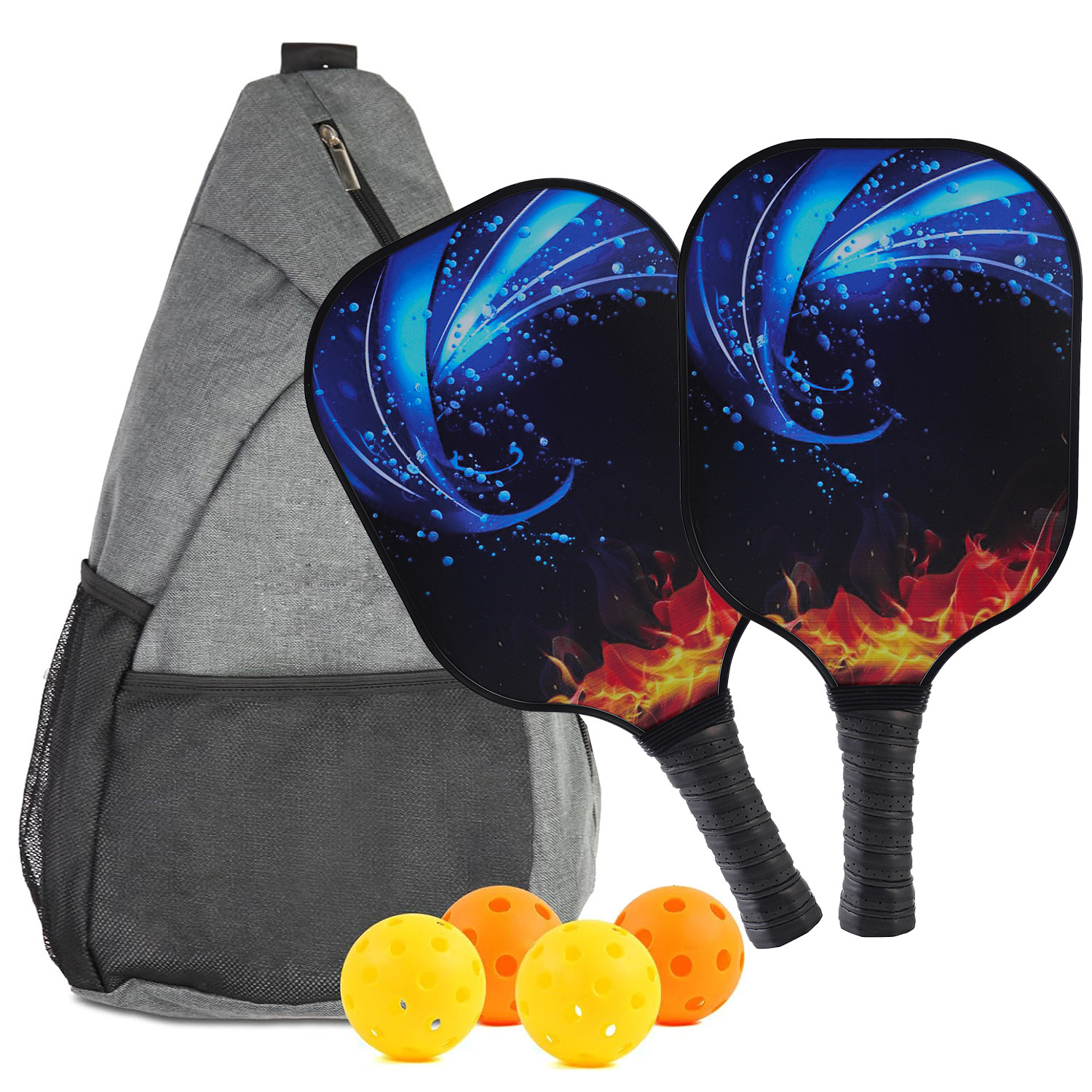 2 raquettes, 4 balles, 1 sac triangle [BQ112]