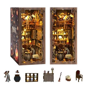 Hamaileon DIY Friendly Wooden 3D Book Nook Kit Magic Night Puzzle Toy para adultos Estantería Decoración y <span class=keywords><strong>parte</strong></span> <span class=keywords><strong>de</strong></span> casas <span class=keywords><strong>de</strong></span> muñecas - Product Image 2