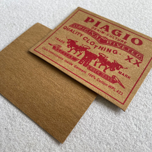 Etiqueta de cuero de papel Kraft con impresión de logotipo de marca personalizada de alta calidad para prendas de vestir <span class=keywords><strong>Jeans</strong></span> ropa parche de cuero - Product Image 3