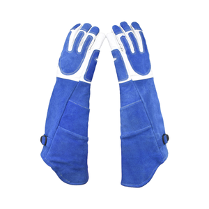 18-Zoll-Kratzfeste <span class=keywords><strong>Anti</strong></span>-Biss-Katzen halter handschuhe aus Rindsleder für Haustiere Schützende lange Handschuhe <span class=keywords><strong>Anti</strong></span>-Cut-<span class=keywords><strong>Anti</strong></span>-Rutsch-Funktionen - Product Image 1