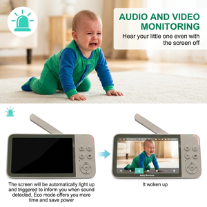 KT562H No WiFi Baby Monitor 5 Inch IPS Screen 720P HD Wireless Video Baby Camera with PTZ 5000mAh Battery Hacker-Proof - Product Image 3